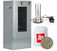 ITA Fumoir 7000 - Premium Fumoir avec 3 étages - Acier allié, fenêtre & thermomètre - Qualité EU Directement du fabricant