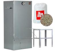 ITA Fumoir 7001 - Set Smoker avec table - Armoire à fumage avec thermomètre - Acier allié - Qualité UE, Direct fabricant - 81 cm avec 3 niveaux