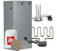 ITA Fumoir Électrique 7001 - Set Smoker avec chauffage, générateur de fumée - Armoire à fumage avec thermomètre - Acier allié - Qualité UE, Direct fabricant - 81 cm avec 3 niveaux