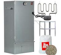 ITA Fumoir Électrique 7001 - Set Smoker avec chauffage, table - Armoire à fumage avec thermomètre - Acier allié - Qualité UE, Direct fabricant - 81 cm avec 3 niveaux