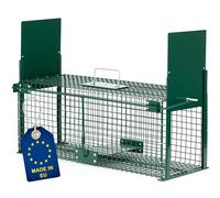 ITA Piège vivant 5067 61 x 23 x 21 cm - Piège résistant aux intempéries et fiable pour rats, martres, loirs et animaux de taille similaire - Piège à rats et à martres - Entièrement monté, protection a