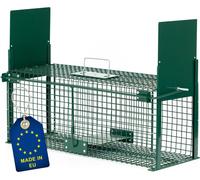 ITA Piège vivant 5067 61 x 23 x 21 cm - Piège résistant aux intempéries et fiable pour rats, martres, loirs et animaux de taille similaire - Piège à rats et à martres - Entièrement monté, protection a