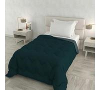 Italian Bed Linen Couette d’Hiver Zoe Made in Italy Bicolore Double Face, édredon Garni 250 g - lit Une Place 160x250 cm - Lavable en Machine - Canard/Sauge