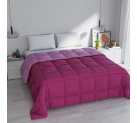 Italian Bed Linen Couette d'hiver Elegant Deux Tons, Fushia/Lilas, 260x260 cm