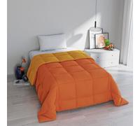 Italian Bed Linen Couette d'hiver Elegant Deux Tons, Orange/Jaune, 170x260 cm