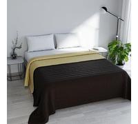 Italian Bed Linen Couvre-lit d'été 260 x 270 cm Marron/crème