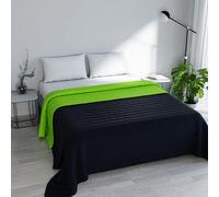 Italian Bed Linen Couvre-lit d'été 260 x 270 cm Vert/Bleu