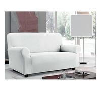 Italian Bed Linen de Canapé Extensible Tissu Profilée à Lisse Blanc Polyester Structure Double 130 x 50 x 1 cm -