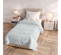 Italian Bed Linen, Édredon d'hiver Karma, sans Repassage | Édredon pour Lit 1 Place 170x260 cm, Garnissage 300 g, Made in Italy, 100 % Microfibre Imprimée, Réversible, Brezza