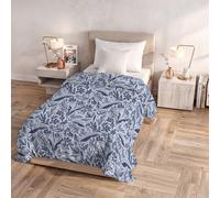 Italian Bed Linen, Édredon d'hiver Karma, sans Repassage | Édredon pour Lit 1 Place 170x260 cm, Garnissage 300 g, Made in Italy, 100 % Microfibre Imprimée, Réversible, Elite