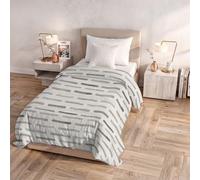 Italian Bed Linen, Édredon d'hiver Karma, sans Repassage | Édredon pour Lit 1 Place 170x260 cm, Garnissage 300 g, Made in Italy, 100 % Microfibre Imprimée, Réversible, FunTortora