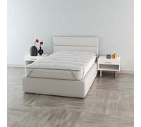 Italian Bed Linen Elegant 85/90 x 190/200 Surmatelas matelassé avec Traitement Silver, Blanc, pour lit Simple