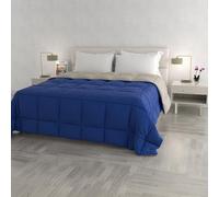 Italian Bed Linen Elegant T-EL-2P Courtepointe d'hiver, Bleu (Royal/Gris Clair), 260 x 260 cm