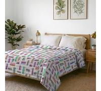 Italian Bed Linen Fantasy Couette d’été imprimé, Rembourrage en Polyester, Multicolor, 260x270cm