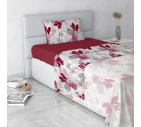Italian Bed Linen Fashion Parure de lit en Microfibre, Ensemble de draps Made in Italy, Passion, 1 Place