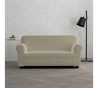 Italian Bed Linen Housse de canapé élastique Dahlia, Gris Tourterelle, 2 Places