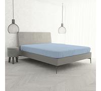 Italian Bed Linen Ki-Osa by Matteo Bosio Drap-Housse avec Coins Bleu Azur King Size 170 x 200 cm