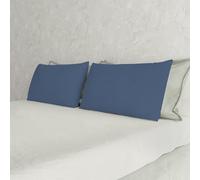 Italian Bed Linen Max Color Couple De Taies D’Oreiller, 100 % Coton, Avio, 52x82cm