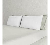 Italian Bed Linen Max Color Couple De Taies D’oreiller, 100 % Coton, Blanc, 52x82cm