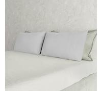 Homemania Taies d'oreiller simples 100 % coton Gris 52 x 82 cm
