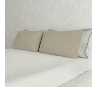 Italian Bed Linen Max Color Couple De Taies D’Oreiller, 100 % Coton, Gris Tourterelle, 52x82cm