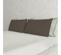 Italian Bed Linen Max Color Couple De Taies D’Oreiller, 100 % Coton, Marron, 52x82cm
