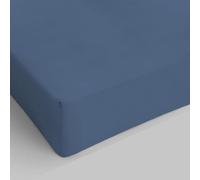 Italian Bed Linen Max Color Drap-Housse, 100 % Coton, Avio, 1 Place et demie