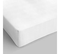 Italian Bed Linen Max Color Drap-Housse, 100 % Coton, Blanc, 1 Place
