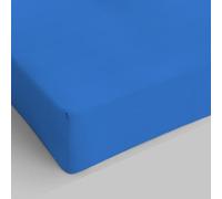 Italian Bed Linen Max Color Drap-Housse, 100 % Coton, Bleu Royal, 1 Place