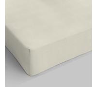 Italian Bed Linen Max Color Drap-Housse, 100 % Coton, Crème, 1 Place et demie