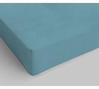 Italian Bed Linen Max Color Drap-Housse, 100 % Coton, Sarcelle, 2 Places