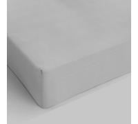 Italian Bed Linen Max Color Drap-Housse, Gris Clair, 1 Place