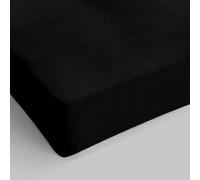 Italian Bed Linen Max Color Drap-Housse, Noir, 1 Place et demie français