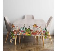Italian Bed Linen Nappe Anti-Taches au Panama 100% Coton, Colori d’Autunno, 150x150 cm