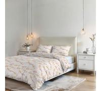 Italian Bed Linen Parure de Housse de Couette sans Repassage Karma - Ensemble Housse de Couette - Lit 2 Places, Microfibre - Housse 250x200 cm + Rabat et 2 taies d'oreiller 50x80 cm - Bouquet Rosa