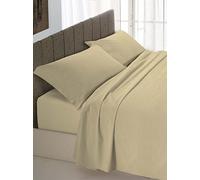 Italian Bed Linen ST-MX-tortora-2P Drap-Housse, 100 % Coton, Gris Tourterelle, Double