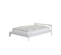 Italian Bed Linen Surmatelas rembourré et matelassé en Bambou, Coton, Blanc, Einzeln 85 x 195 cm