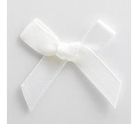 Italian Options Lot de 100 nœuds en satin pour loisirs créatifs Blanc Largeur 3 cm