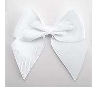 Italian Options Lot de 6 grands nœuds en ruban gros-grain auto-adhésifs de 10 cm de large, blanc