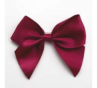 Italian Options Lot de 6 grands nœuds en ruban satiné auto-adhésifs Bordeaux Largeur 10 cm