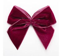 Italian Options Lot de 6 nœuds adhésifs en Velours Doux pour Cadeau - 10 cm de Large - Bordeaux