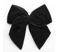 Italian Options Lot de 6 nœuds adhésifs en Velours Doux pour Cadeau - 10 cm de Large - Noir