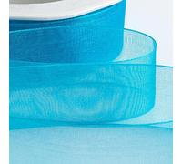 Italian Options Rouleau de ruban en mousseline de soie Turquoise 25 mm x 20 m