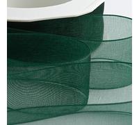 Italian Options Rouleau de ruban en mousseline de soie Vert foncé 38 mm x 20 m