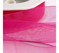 Italian Options Rouleau de ruban en mousseline d'organza, 38 mm x 20 m, rose azalée