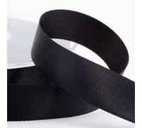 Italian Options Ruban de satin noir 10 mm de large x 25 m