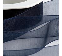 Italian Options Ruban en mousseline de soie en organza Bleu foncé 15 mm x 20 m