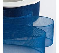 Italian Options Ruban en mousseline d'organza Bleu roi 38 mm x 20 m