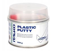 ITALKO Mastic pour plastique 250 g 500 g polyester - Pâte de réparation de voiture - Pare-chocs - Carrosserie - Mastic en plastique - Élastique - Gris
