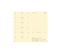 ITALNOTE PRESTIGE FR Recharge - 8,8x17 cm - Semainier - 14 mois de décembre à janvier Ivoire G
